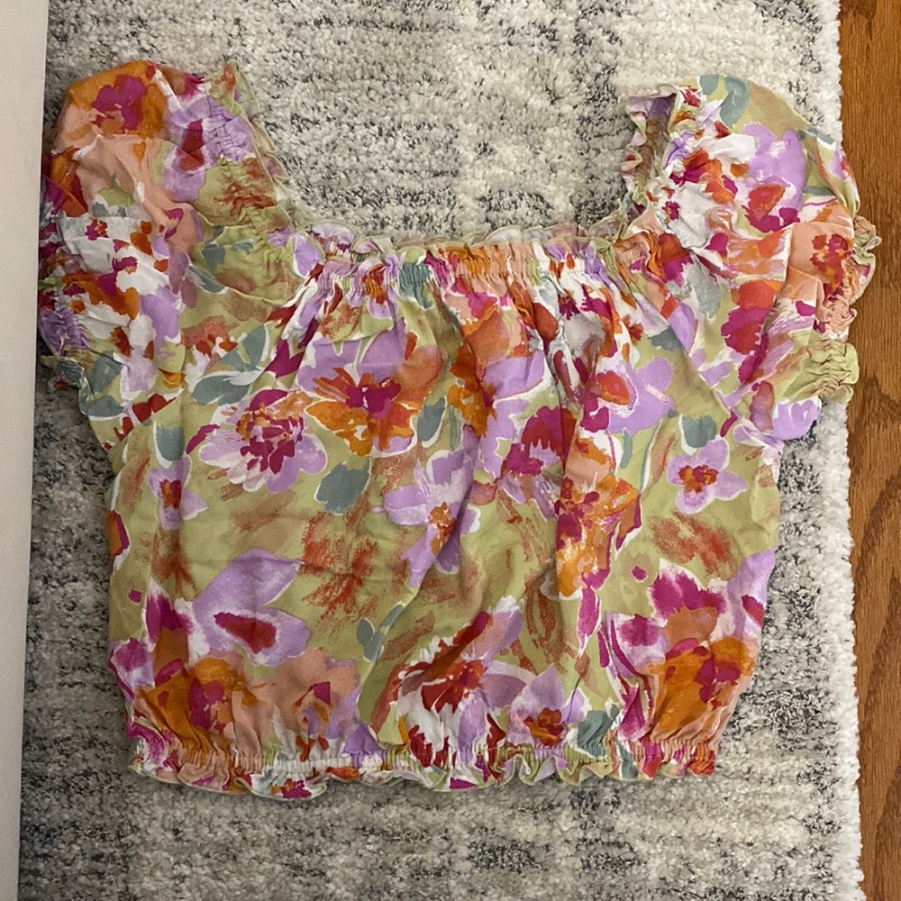 Alluv Place Water Printed Blouse size L